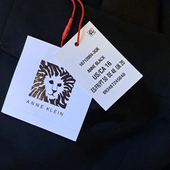 Anne Klein Chiffon Pleated Skirt 16 Black - Picture 8 of 8